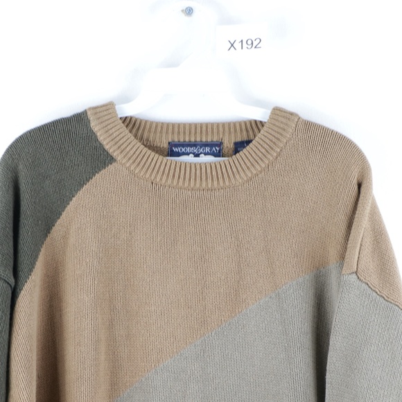 Vtg 90s Streetwear Color Block Crewneck Sweater - Picture 2 of 8